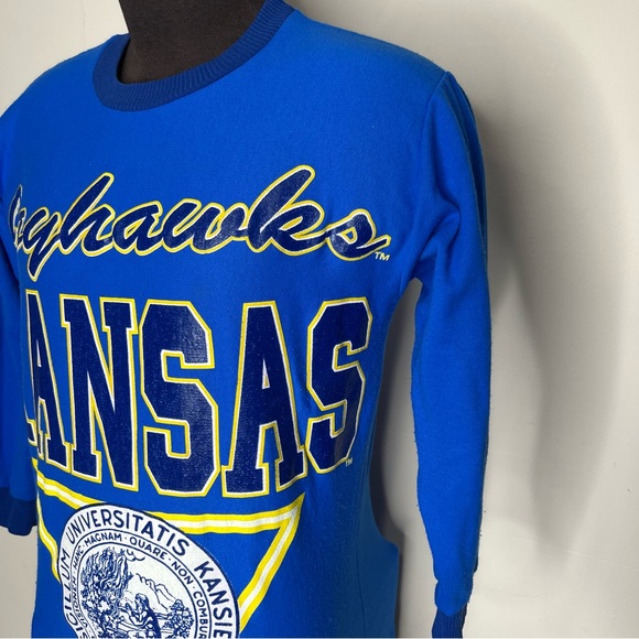Vtg College Ware One Size Fits Most Sleepshirt University of Kansas KU Jayhawks - Picture 3 of 10